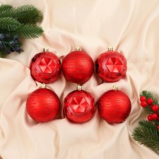 Set of balls plastic D-8 cm, 6 pcs 