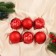 Set of balls plastic D-8 cm, 6 pcs "Fairy Tale" Red
