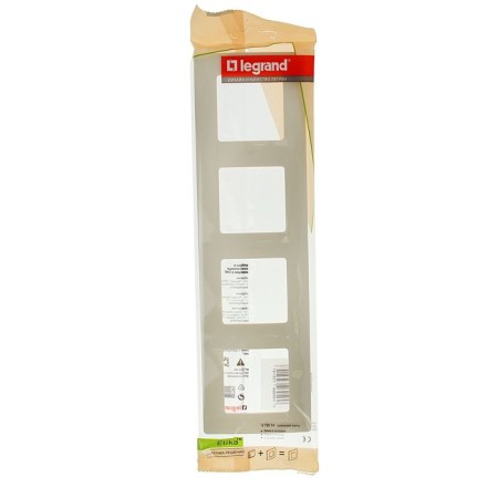 Frame Legrand Etika 672514, four -seater, ivory-2