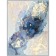 Reproduction of the picture "Blue-golden abstraction", 58x78, frame (20-006)