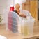 Storage container on wheels Ricco, 6 l, 35.5 × 13 × 20 cm, with a handle, transparent