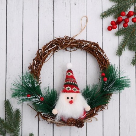 New Year's Wreath D-22 cm "Scandinavia" Gnome