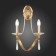 Wall lamp EVOLUCE. Sle120211-02. Filatta. 2x40 watts, E14, 26x33 cm, color French gold