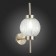 Wall lamp E14, 1x40W, 16.5x38.8 cm, Nickel color, transparent