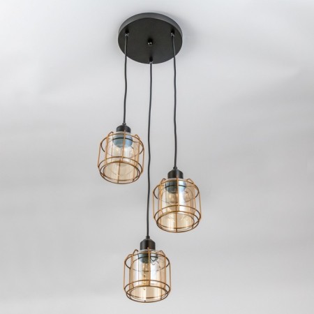 Suspended Citilux “Taverna” CL542232, 26x26x120 cm, 3x75W, E27, Black Color Black-4