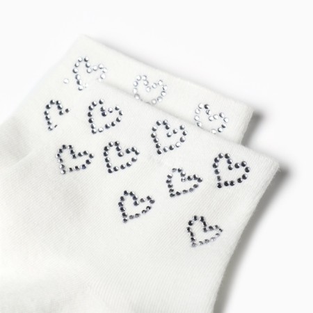 Women's socks kaftan "hearts" p. 36-39 (23-25 ​​cm), white-1