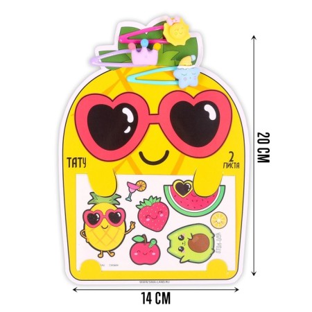 Set with tattoos transfers "Fruits"-1