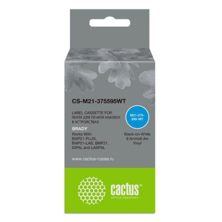 Ribbon cartridge Cactus CS-M21-375595WT Black for Brady BMP21-Plus, BMP21-Lab