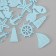Decor for creativity tree "Sea surf" set of 20 pcs blue 2.5x2.9 cm