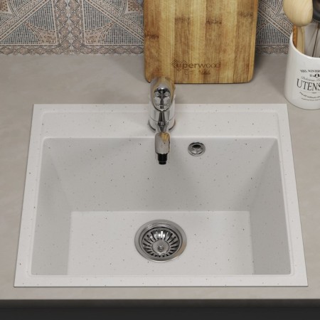 Kitchen is a kitchen of a stone Uperwood Econ UPD-408, 001, rectangular, color 001 White matte-1