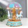 Souvenir Musical Mechanical Light "Carousel - Horses" Blue 12.3x12.3x18 cm