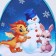Baby backpack "Dragon and snowman", 23*20.5 cm