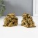 NECKE Polystone "Heavenly Lions of Buddha" bronze set 2 pcs 5.2x8.7x6.5 cm