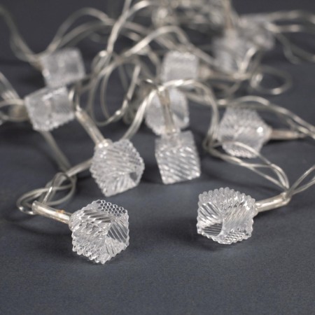Garland “thread” 5 m with nozzles “melting cubes”, ip20, transparent thread, 20 LED, glow of multi (RG/RB), blinking, 220 V-7