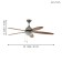 Ceiling fan with the lamp SUSALE, E14, 1x60W, steel, nickel, glass, white