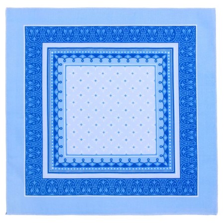 Men's handkerchiefs "Ethel" size 30x30 cm, (set 12 pcs,), blue color, MIX drawing-3