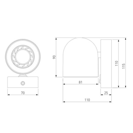 Interior backlight Elektrostandard, OGMA GU10 120x81x115 mm, IP20, white color-4