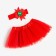 New Year. Set "New Year" skirt and a bandage on the head, 3-18 months, red