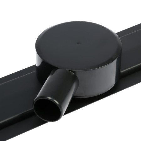 TIM BAD555002BK, 70 x 500 mm, tiles, siphon with a rotation angle of 360 °, black-matte-5