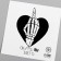 Tattoo on the body is black "heart with a skeleton brush. I do not think about you" 6x6 cm