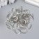 Decor for creativity Metal "Hook" silver G057B568 set 25 pcs 2x1 cm