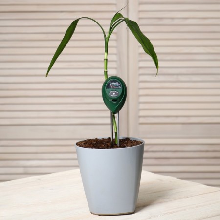 Soil meter 3 in 1: for moisture, acidity, illumination, color mix, Greengo-11