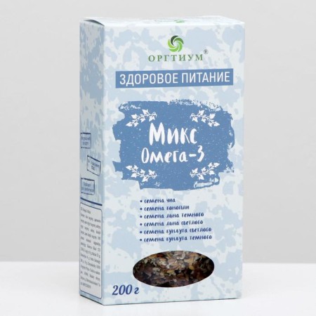 MIX Omega-3: Chia seeds, hemp seeds, dark and light flax seeds, dark and light sesame seeds, 200 g-2