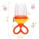 A feeding product with a silicone mesh, a rotating piston, color orange color