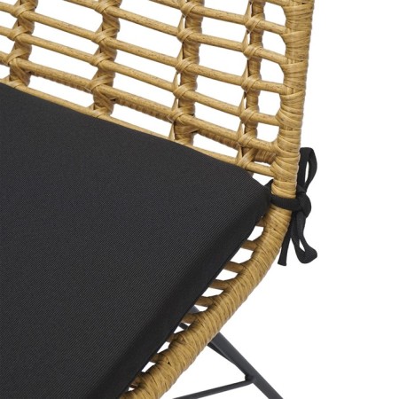 Vetle Flat chair 420 × 560 × 810 mm, artificial rattan, beige color / black-5