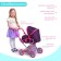 Stroller for dolls, winter-summer, 2 in 1, with carrying, basket, handle is regulated, metal frame
