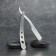 Dangerous razor, shavett, without blades, 13.3 × 21 × 2.8 cm, steel, silver color