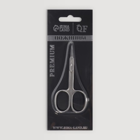 Manicure scissors "Premium", bent, narrow, 9.5 cm, on the blist, silver color-10