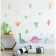 Interior color sticker "Dinosaurians in cacti" 30x60 cm