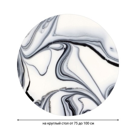 Tables on the table “Skinali marble”, round, oxford, elastic band, size 120x120 cm, diameter 75-100 cm-1