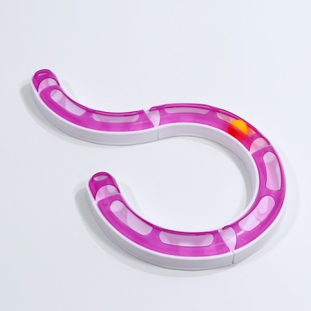 A toy for cats "Pigger" 2-B-1 "Circle and Wave" with 2 assembly options, white/purple-2