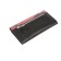 Wallet, button, 5 departments for bills, 2 for coins, 4 for cards, red python/black show