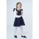 School sundress for girls, blue color, height 128