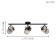 Ruscomb lamp, 3x10W E27, black color