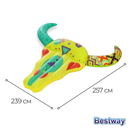 Плот надувной для плавания «Череп Быка», 257 x 239 см, 43401 Bestway-1
