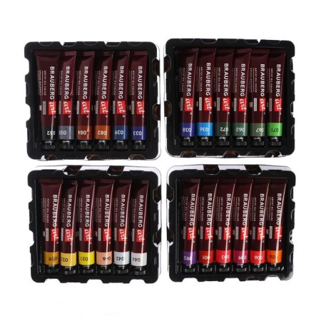Oil art, set 24 colors x 22 ml, Brauberg Art Premiere-2