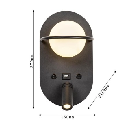 Wall lamp Twin 150 mm, 150 mm, LED 8W-2