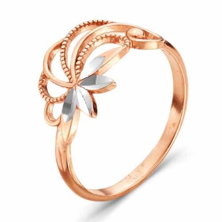 Ring "Iva", pink gilding, 16.5 size