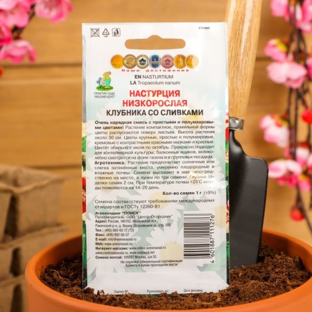 Flower seeds nasturtium stunted "strawberries with cream", 1 g-3