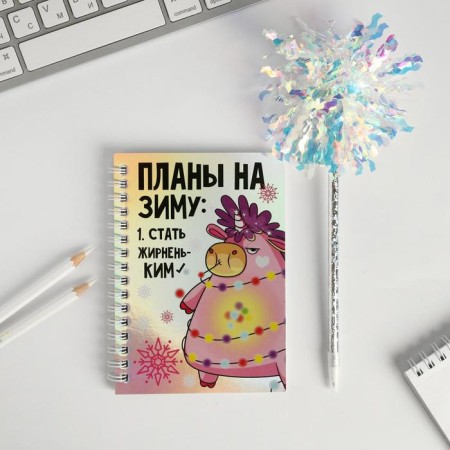 Set "Winter Magic": Diary Hologography 40 sheets and pen-2