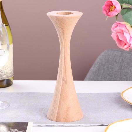 Candlestick, model No. 3, 9 x 25 cm, beech-1