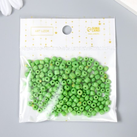Round beads 6/0 "Green" 20 g-4