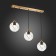 Suspended EVOLUCE lamp. Sle103103-03. Satturo. 3x60 watts, E27, 65.5x15 cm, golden color
