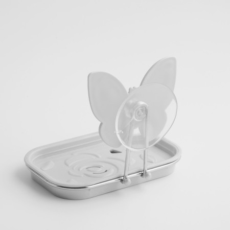 Soap dish on the suction cup "Butterfly", plastic, 13 × 11 × 9.5 cm, color mix-5
