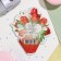 Mini-postcard "March 8" glitter, red tulips, 16.5x10 cm
