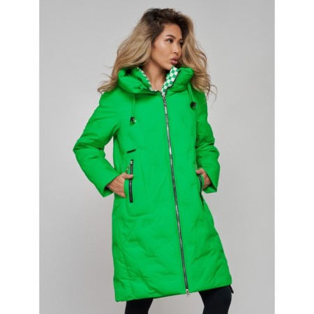 Coat insulated winter female, size 42, green color-18